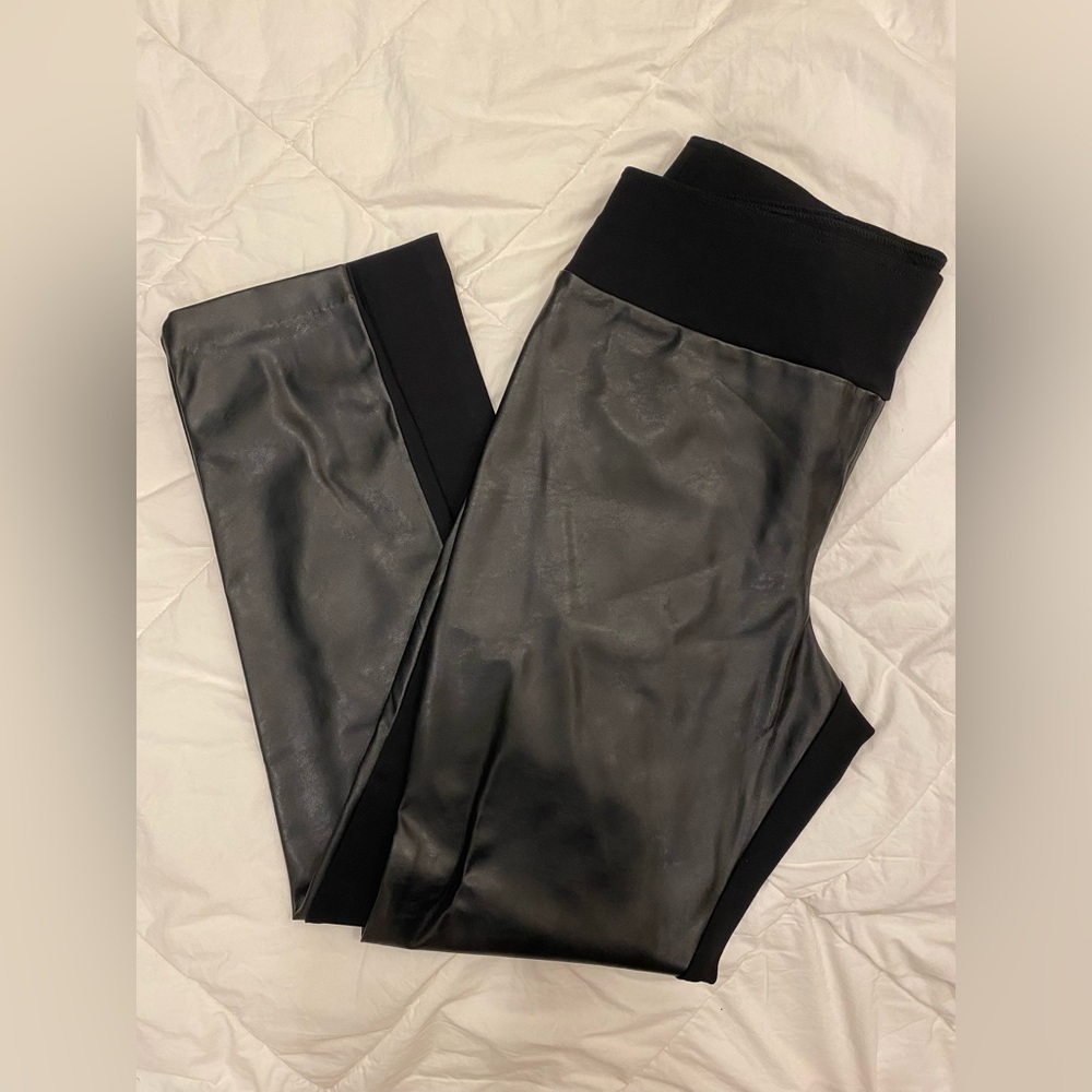 Excellent condition!! Pleather front leggings, INC, size 14